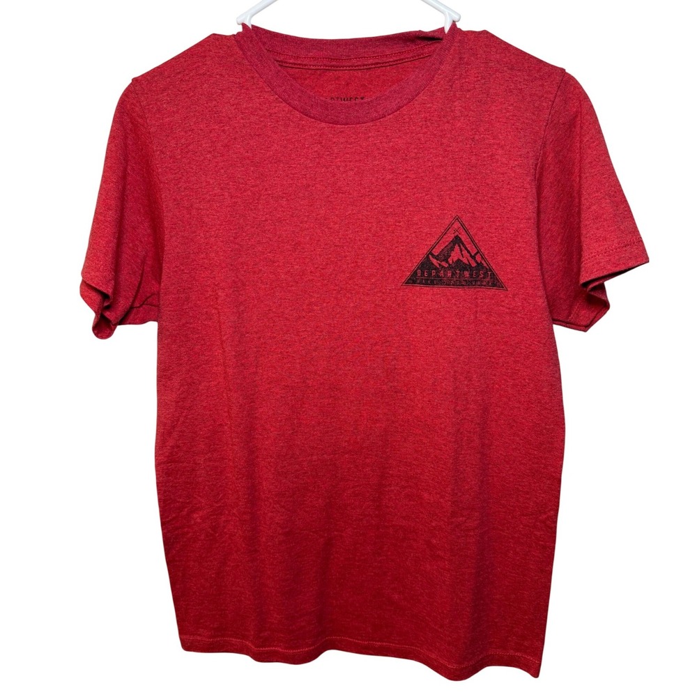 Departwest Mens Heather Red‎ Mountain Graphic Tee Shirt Small Make Your Mark